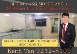 Blk 343 Ang Mo Kio Avenue 3 (Ang Mo Kio), HDB 3 Rooms #132107652